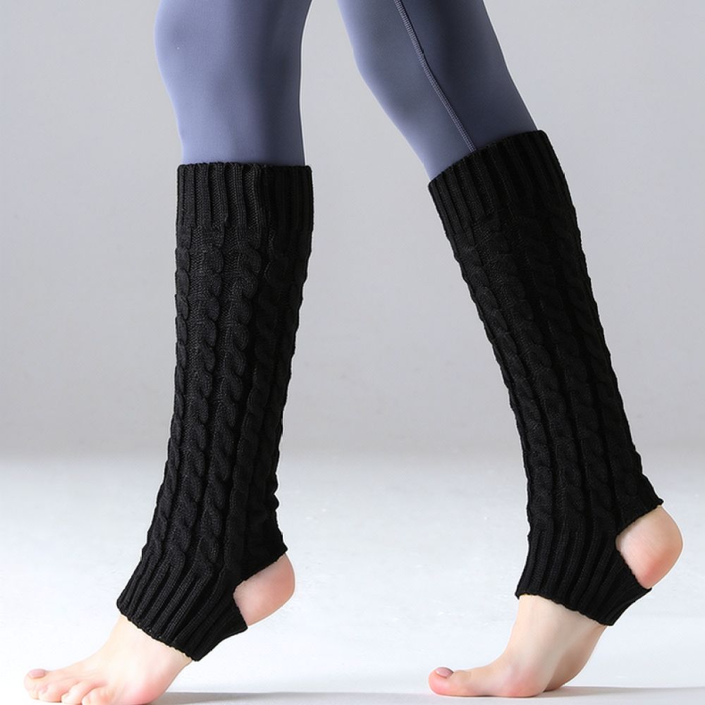 Boot Sock Slouchy - Женские зимние гетры с узором «косичка»,