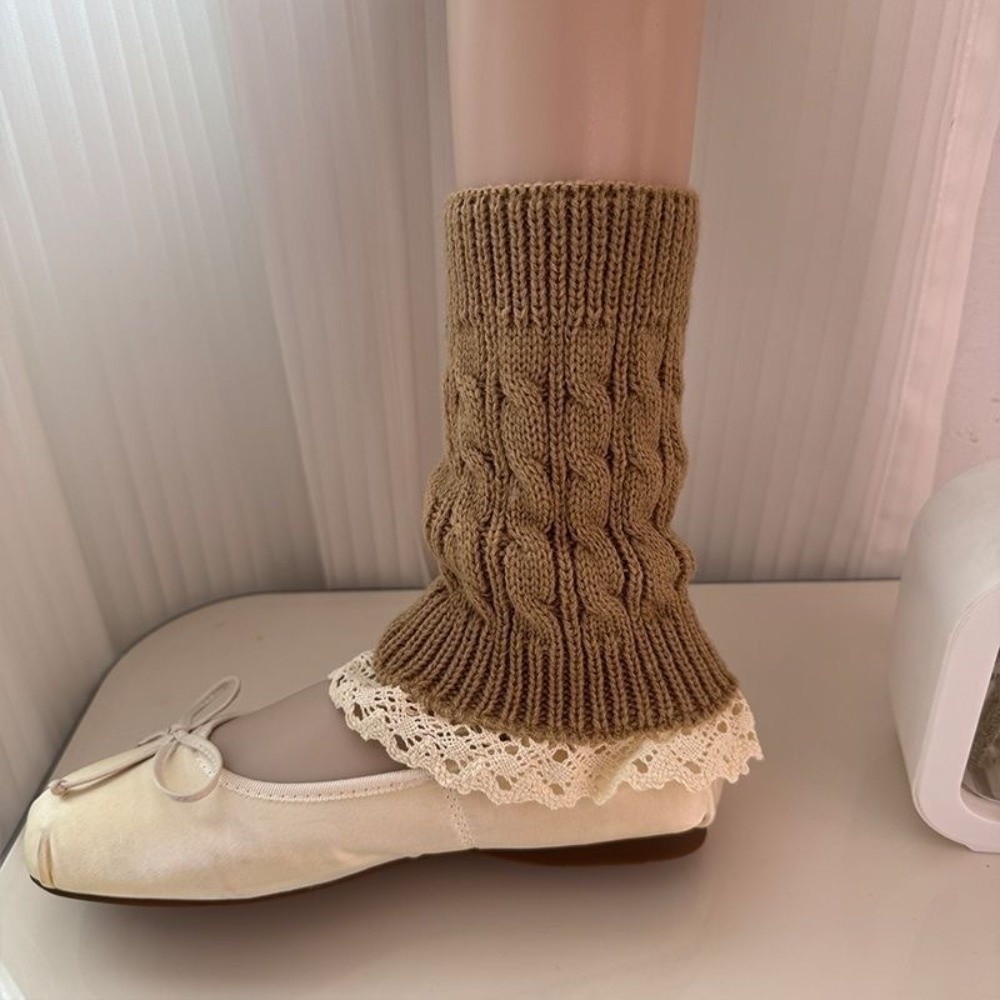 Винтажные вязаные гетры с круж – обзор и цена Boot Sock Slouchy