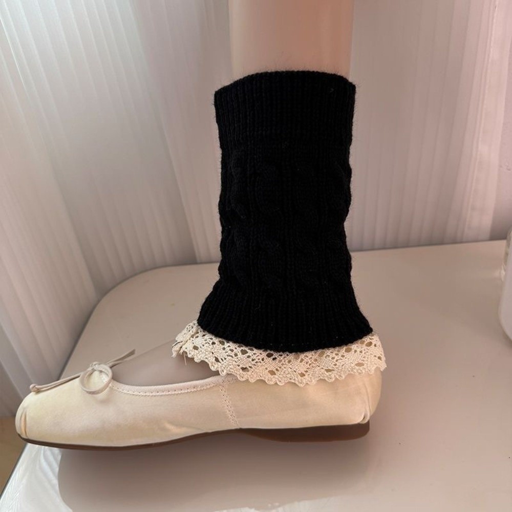 Винтажные вязаные гетры с круж – обзор и цена Boot Sock Slouchy