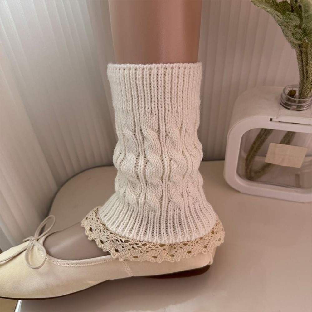 Винтажные вязаные гетры с круж – обзор и цена Boot Sock Slouchy