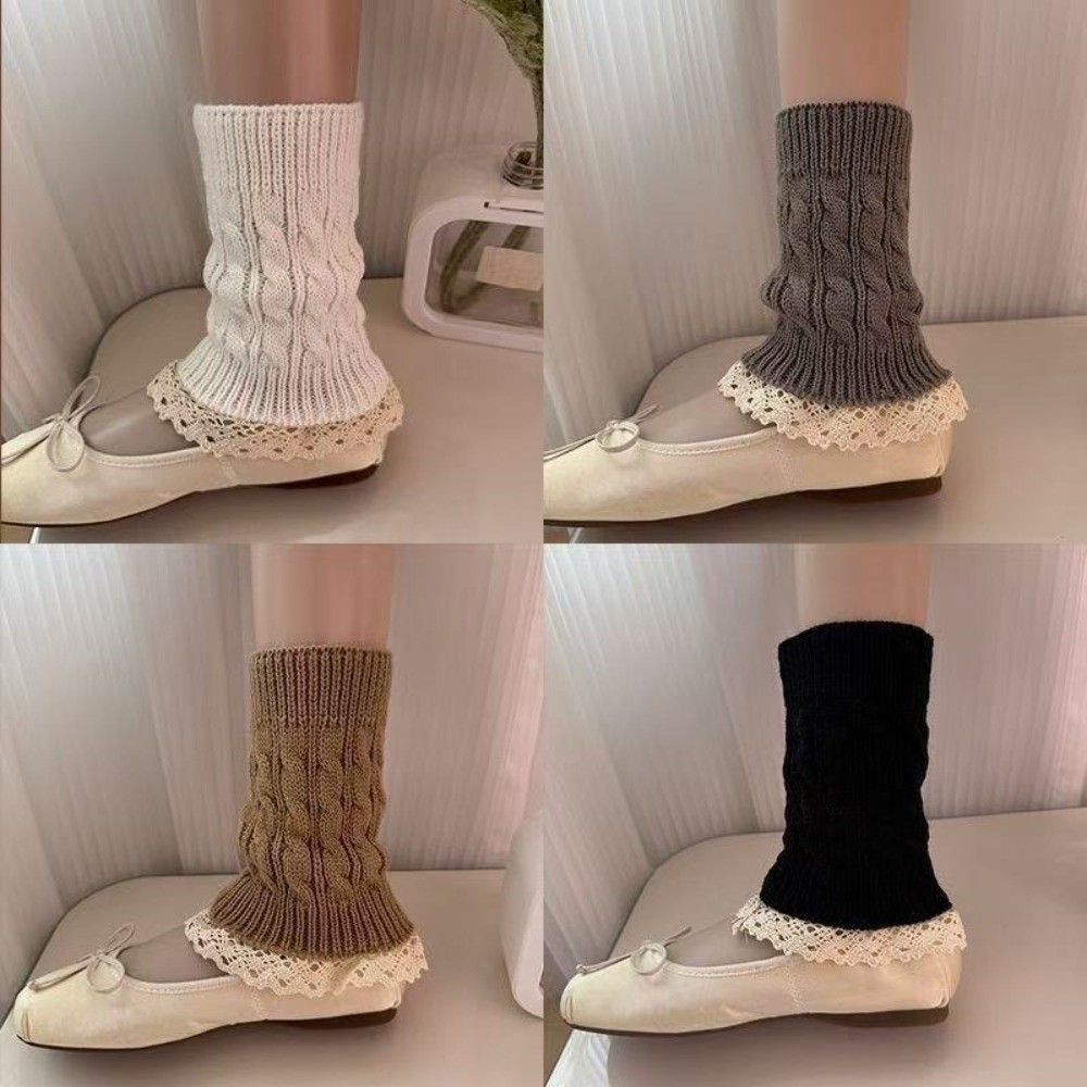 Винтажные вязаные гетры с круж – обзор и цена Boot Sock Slouchy