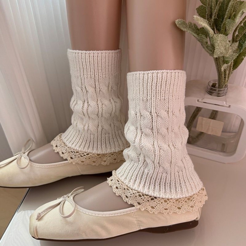 Винтажные вязаные гетры с круж – обзор и цена Boot Sock Slouchy